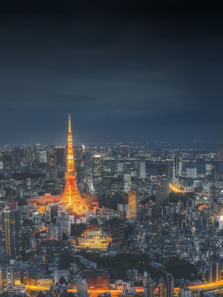 Tokyo Tower at night in 2017